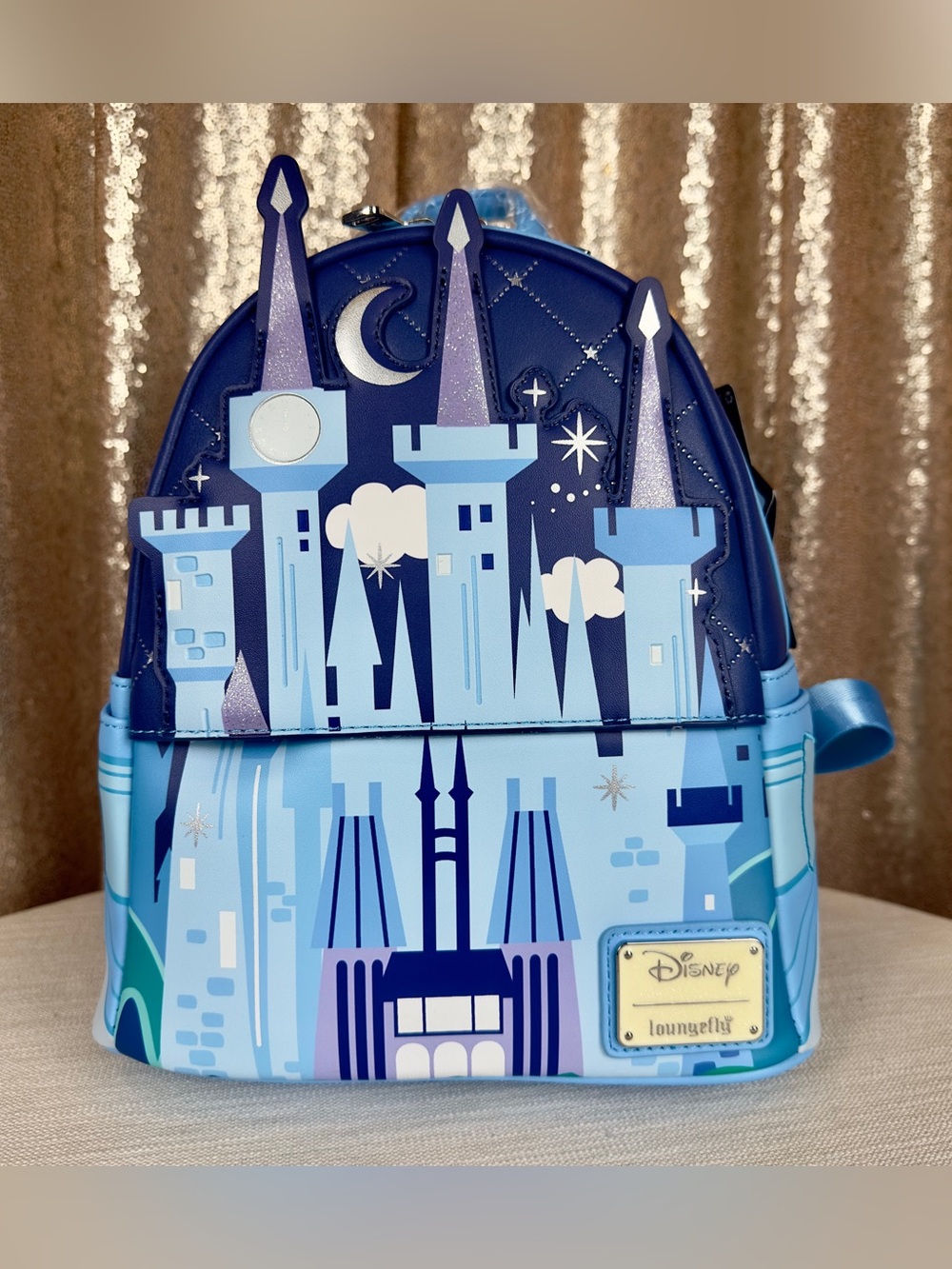 Loungefly Disney Cinderella Castle Glow in Dark Mini Backpack NWT Exclusive
